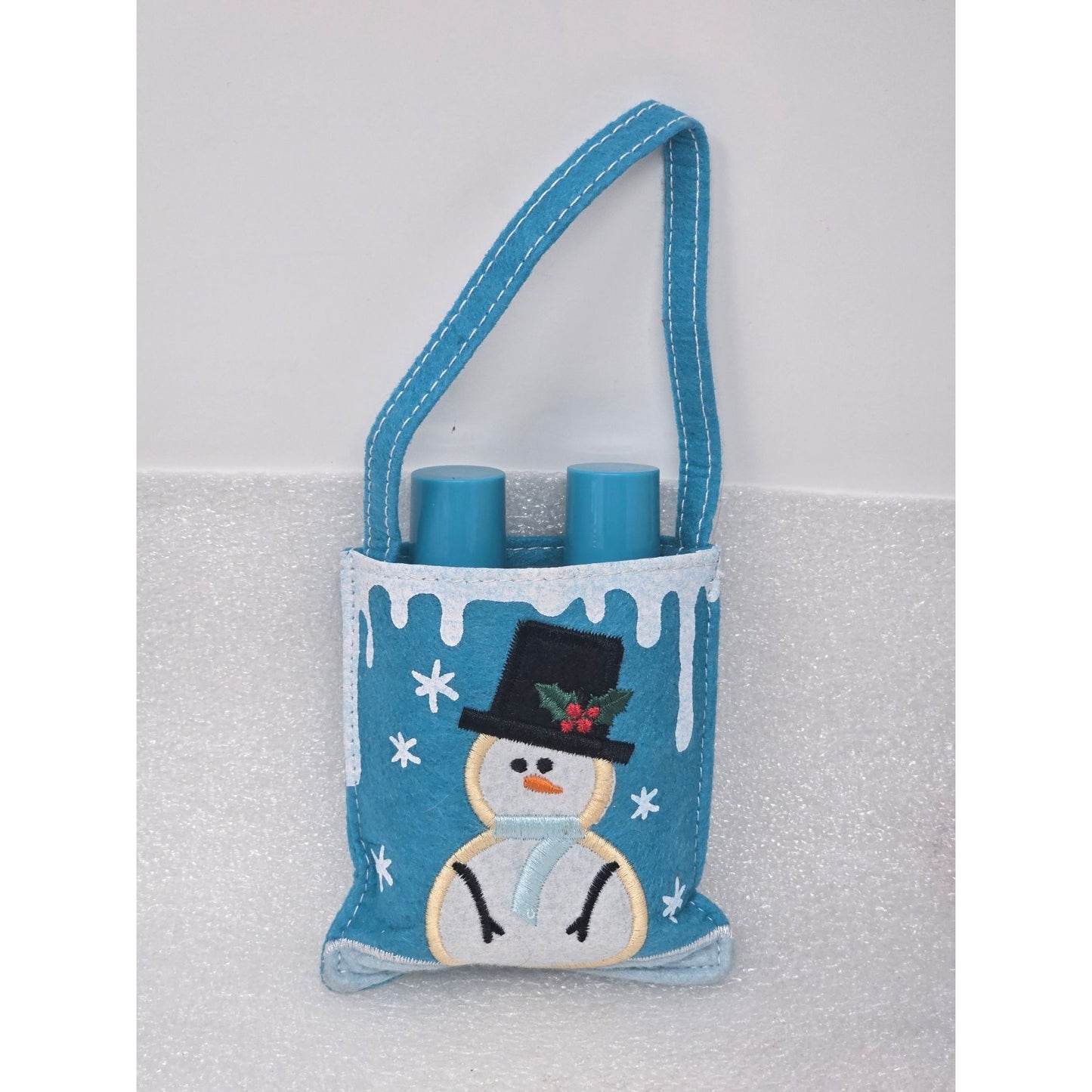 Sweet Sugar Fantasy Snowman Felt Gift Bag Shower Gel Lotion Toasted Marshmallow