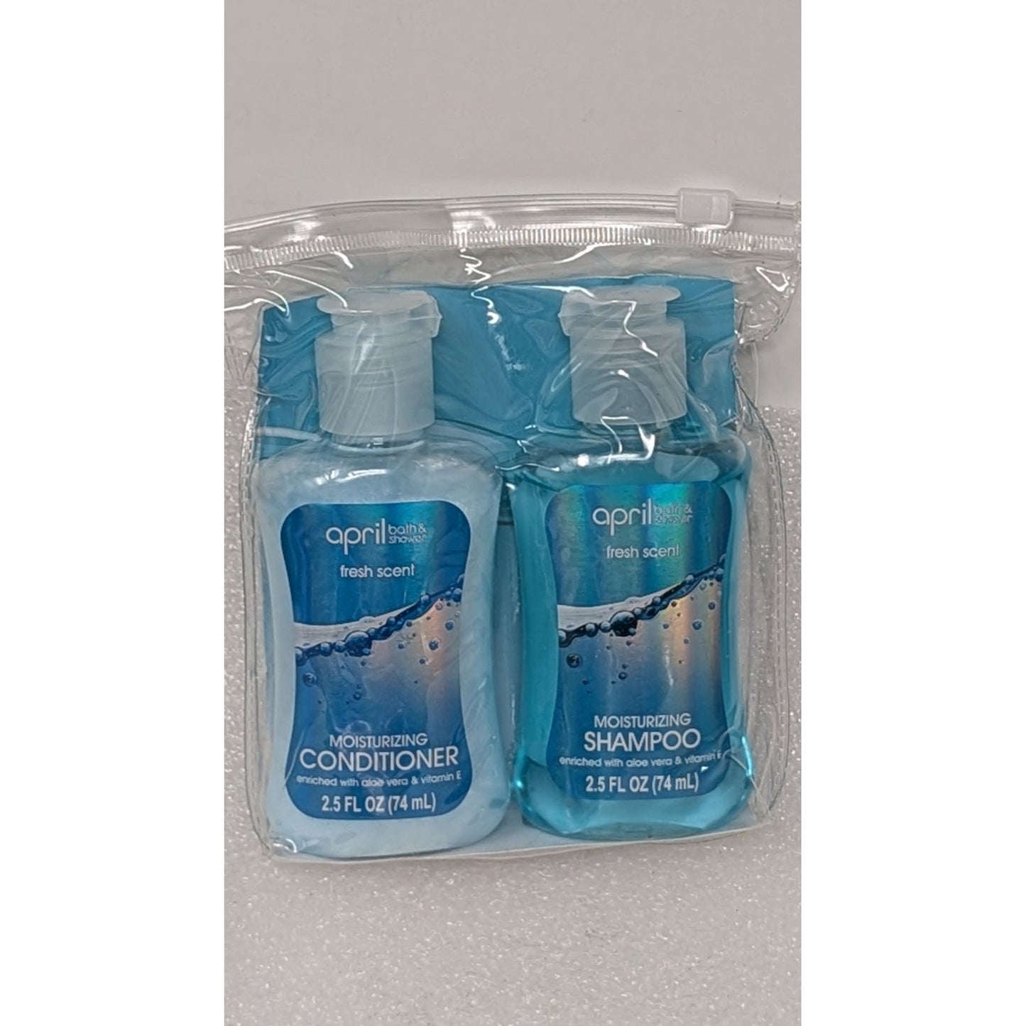 April Bath & Shower Fresh Scent Moisturizing Shampoo & Conditioner Travel Set