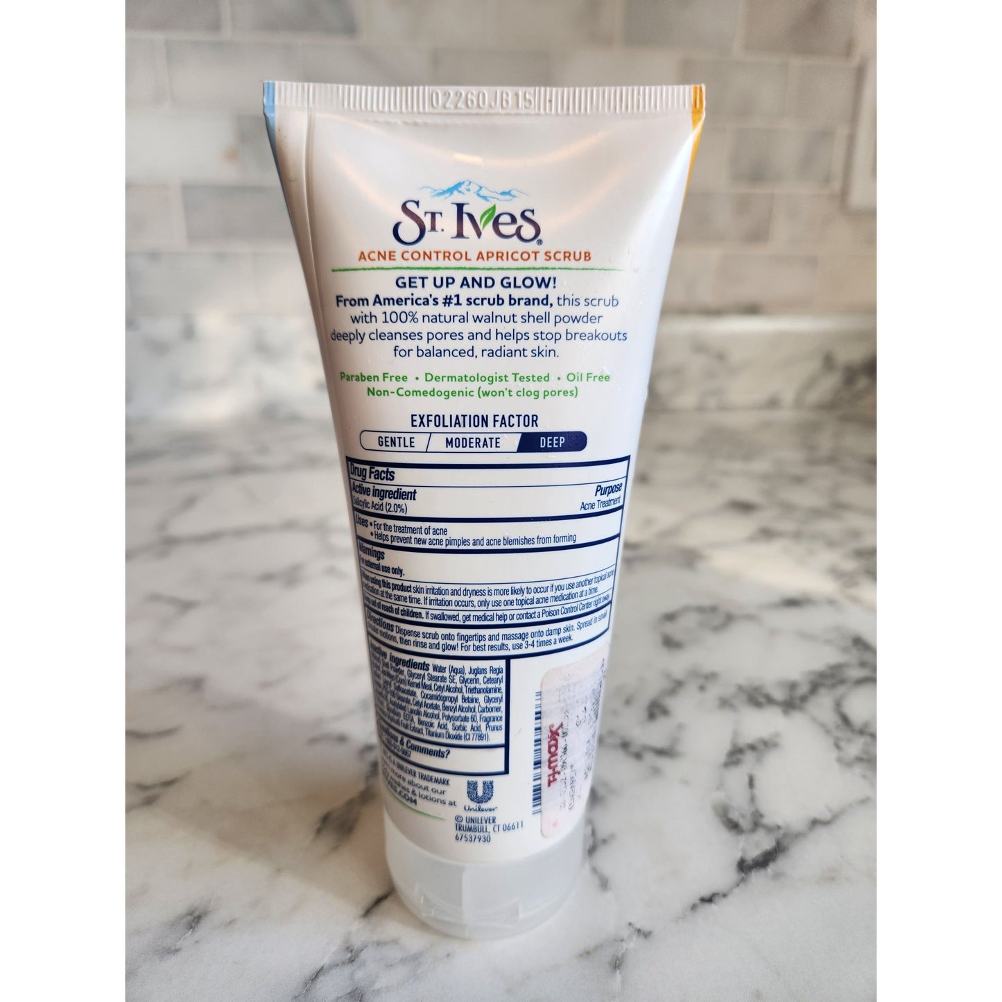 St. Ives Acne Control Apricot Scrub With Salicylic Acid 6 Oz Tube