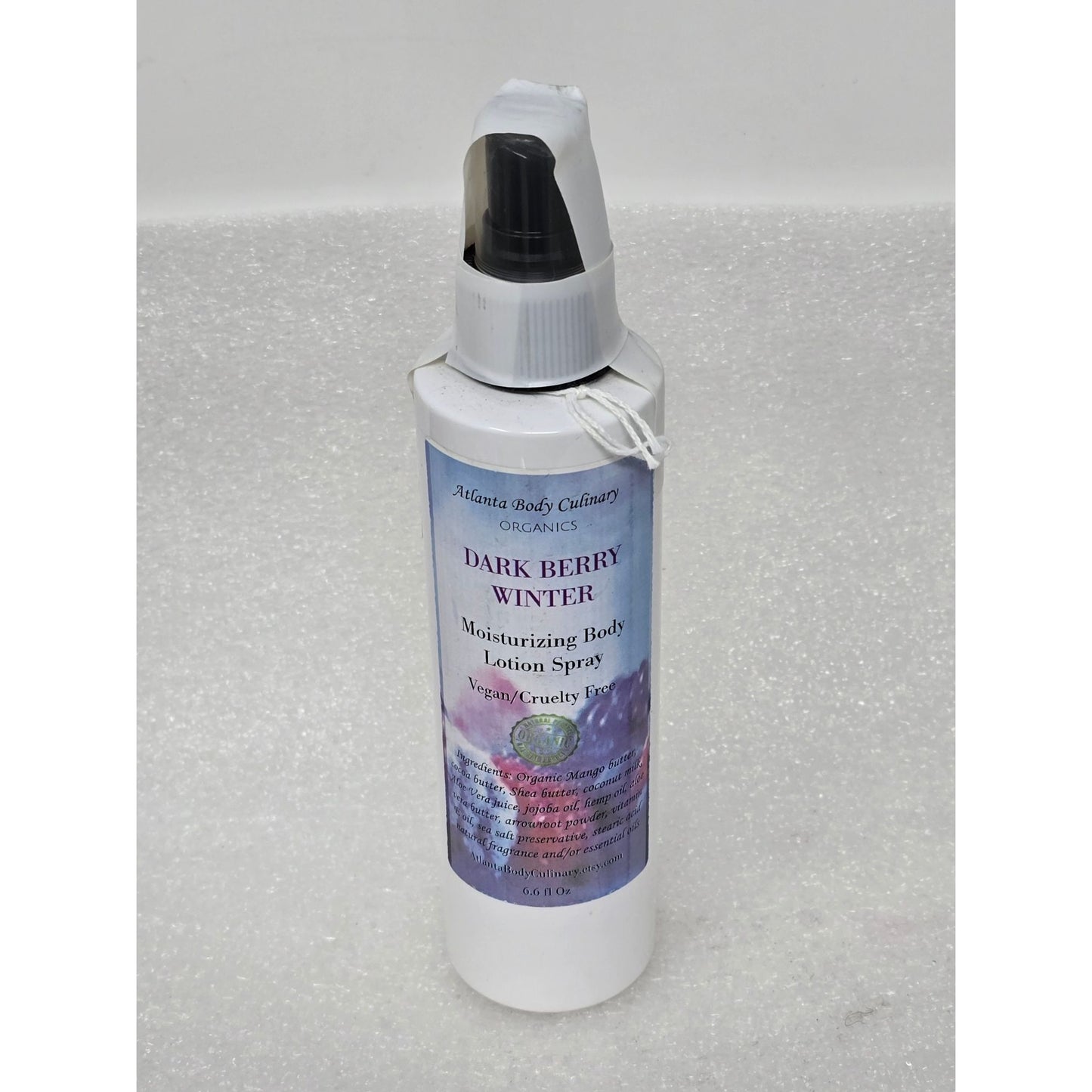 Atlanta Body Culinary Organics Dark Berry Winter Moisturizing Body Lotion Spray