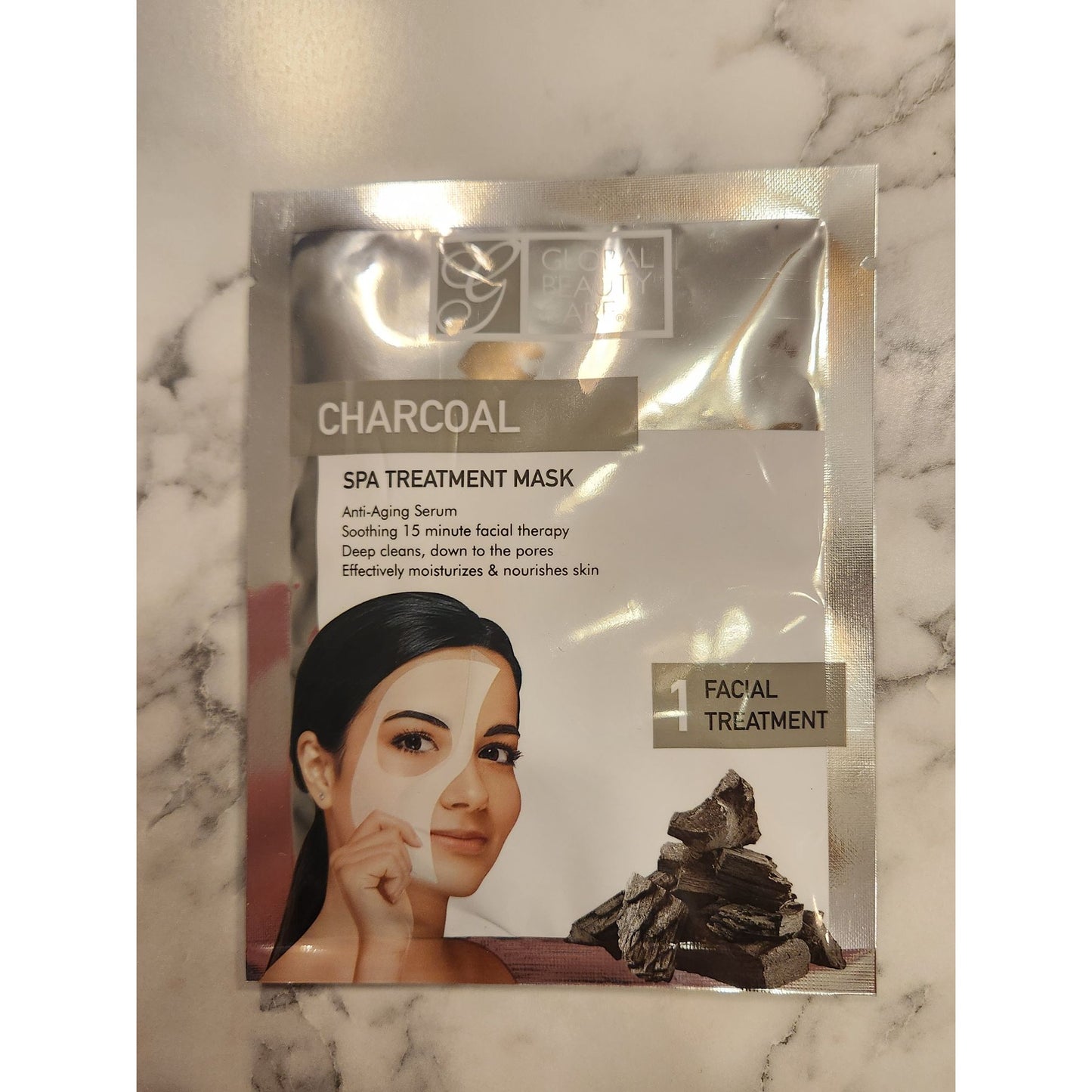 Charcoal Spa Treatment Mask With Anti-Aging Serum By Global Beauty Care