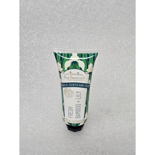San Francisco Soap Company Fresh Bamboo & Lily Hand Cream 1.5 Oz Botanical