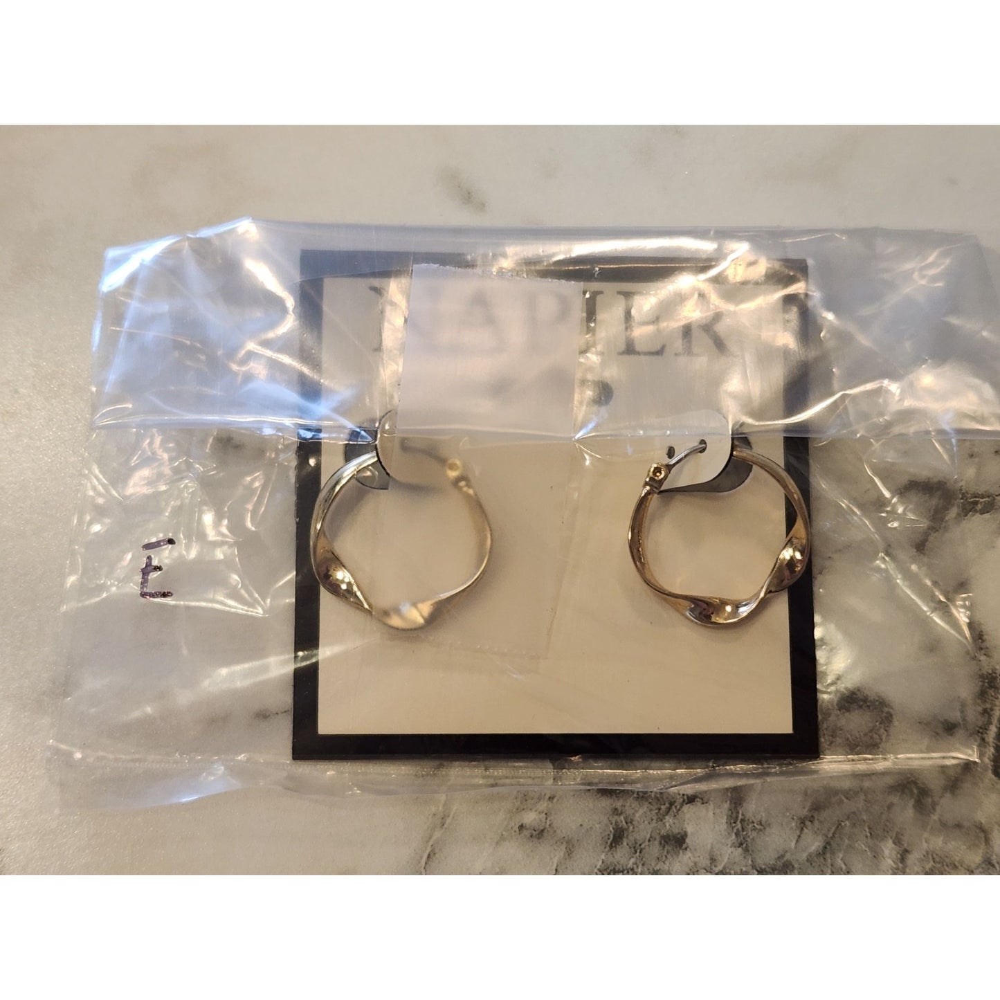 Napier Gold-Tone Twisted Hoop Earrings For Women On Card Elegant Jewelry