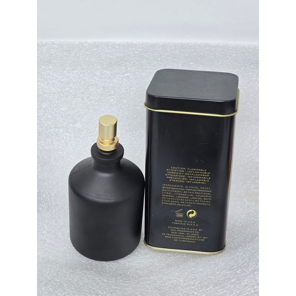 Liz Claiborne Curve Black Cologne Spray For Men 4.2 Fl Oz With Original Tin