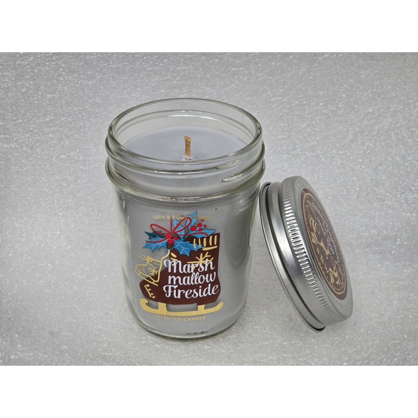 Bath & Body Works Marshmallow Fireside Scented Candle 6 Oz Holiday Edition Jar
