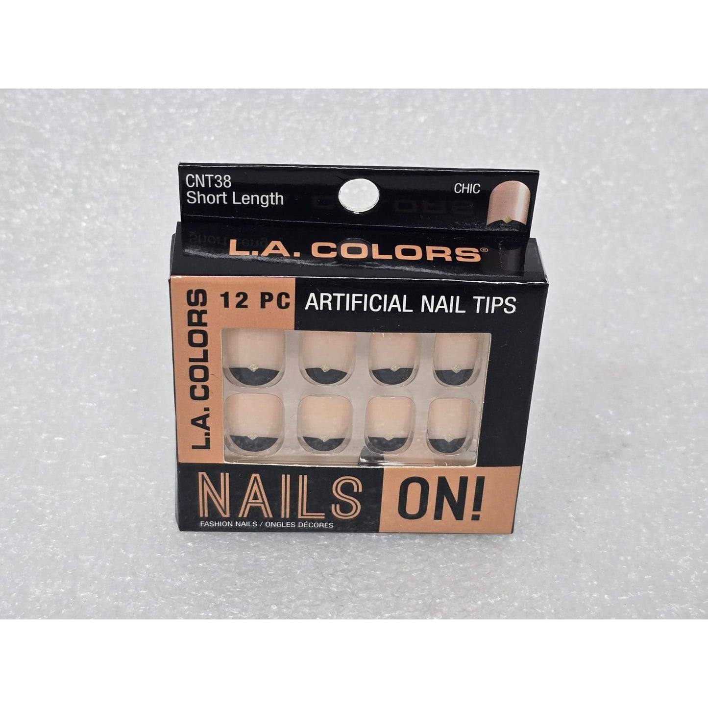 L.A. Colors Short Length Artificial Nail Tips CNT38 Chic 12 Pc