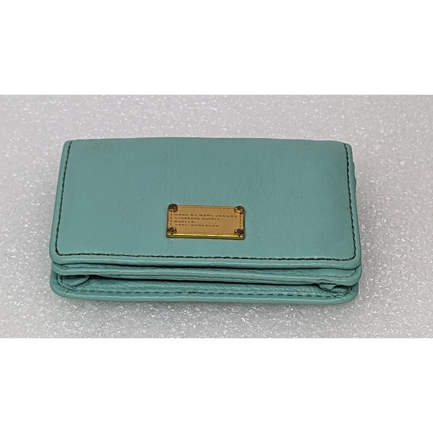 Marc Jacobs Leather Wallet Standard Supply Workwear Mint Green