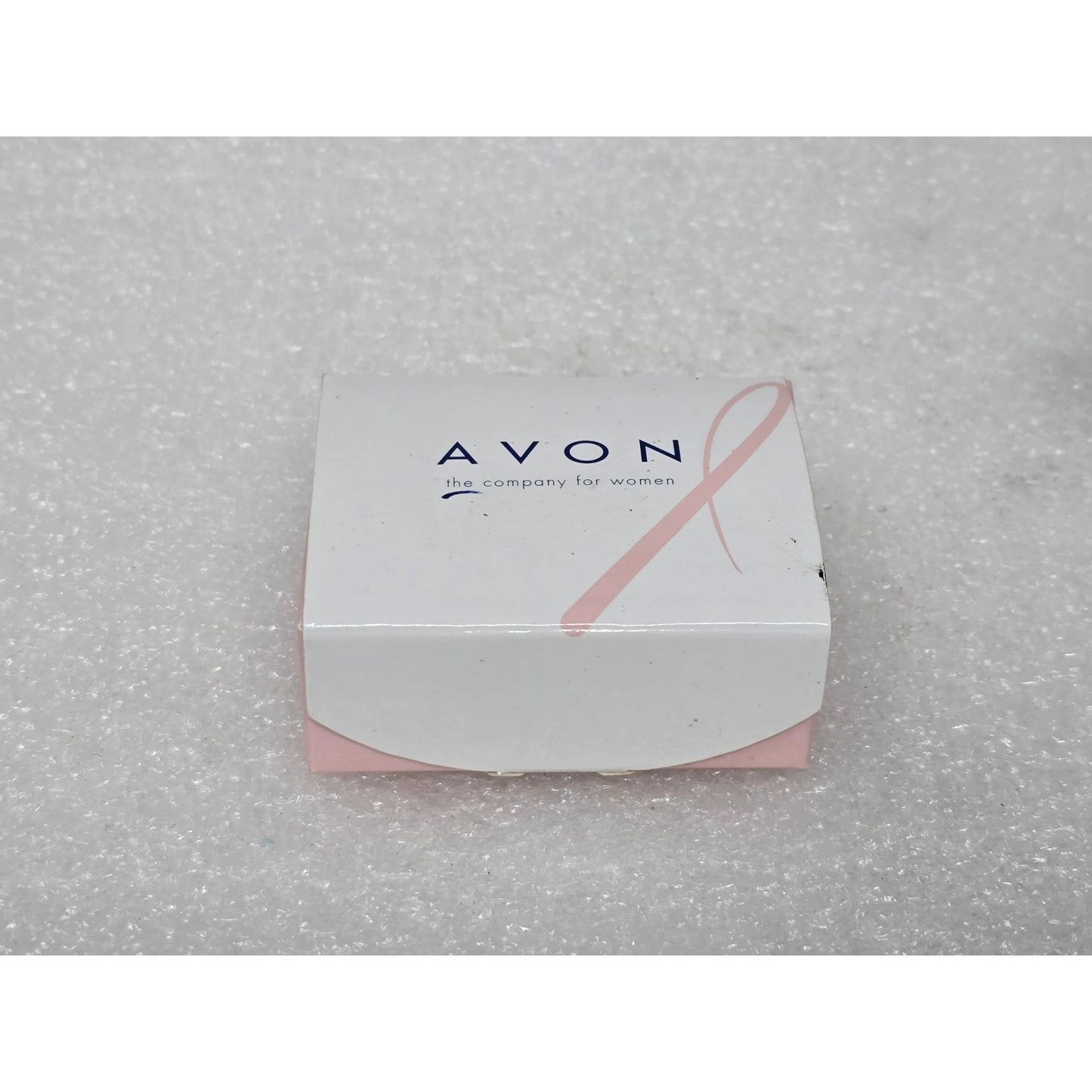 Avon Breast Cancer The Heart of The Crusade Gold Tone & Pink Ribbon Pin With Box