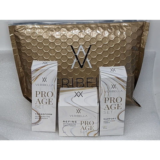 Veribella Pro Age Set Regenerating Moisturizer Microderm Treatment Toner