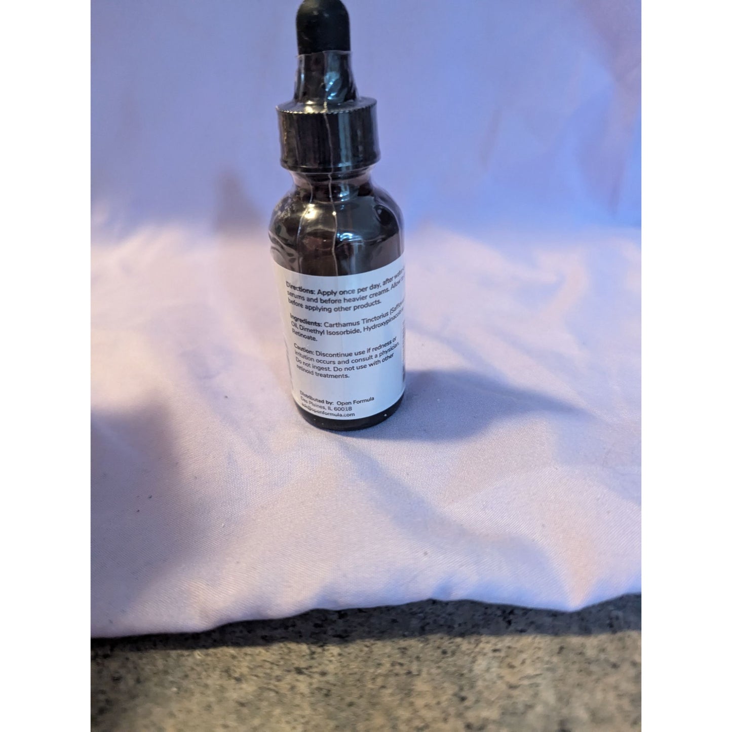 Open Formula Retinoid Serum 5% Retinol 1 Oz Dropper Bottle For Skincare Routine