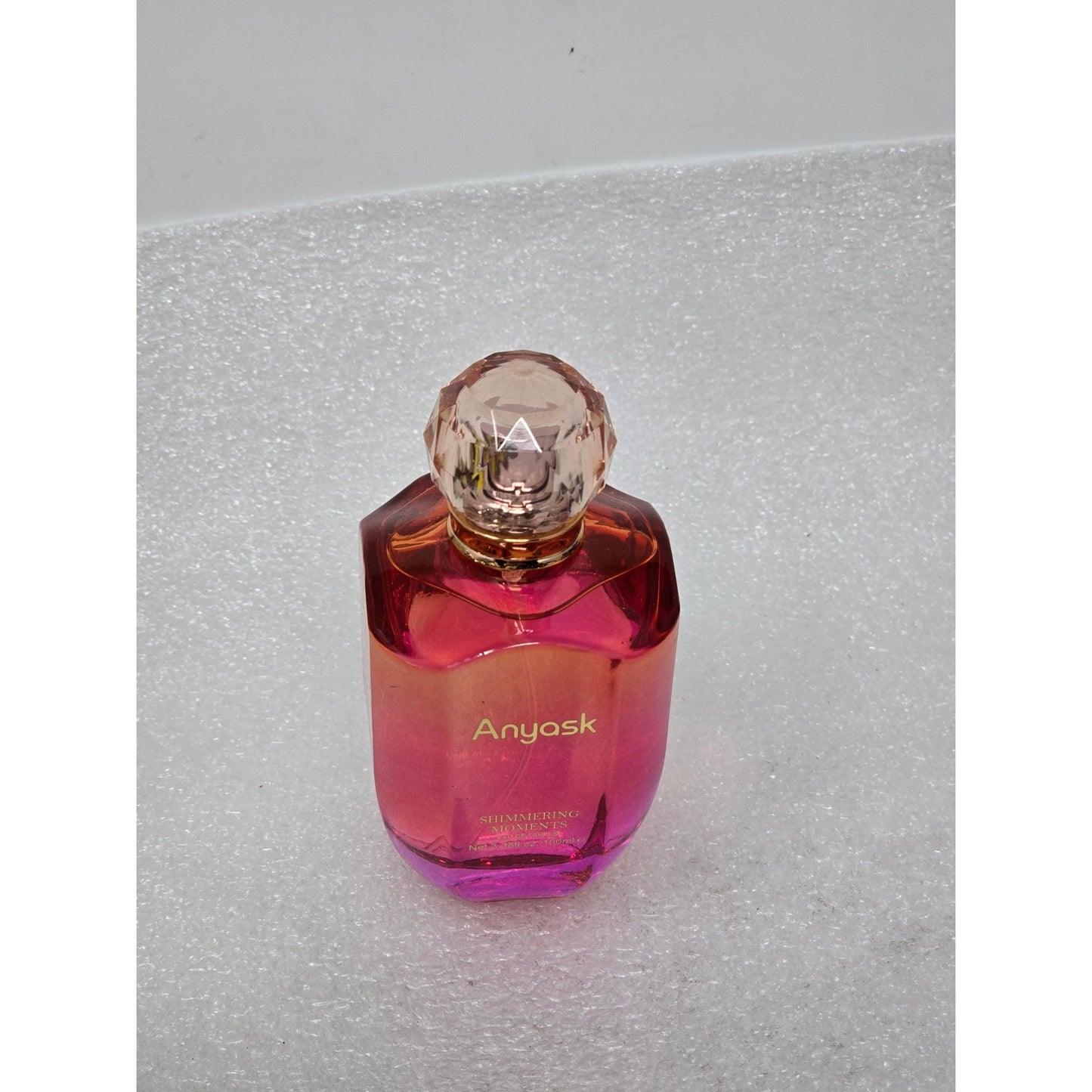 Anyask Shimmering Moments Perfume 3.38 Fl Oz Gradient Pink & Orange Bottle