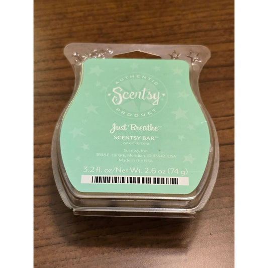 Scentsy Just Breathe Wax Bar 2.6 Oz Authentic Scented Melts For Warmers