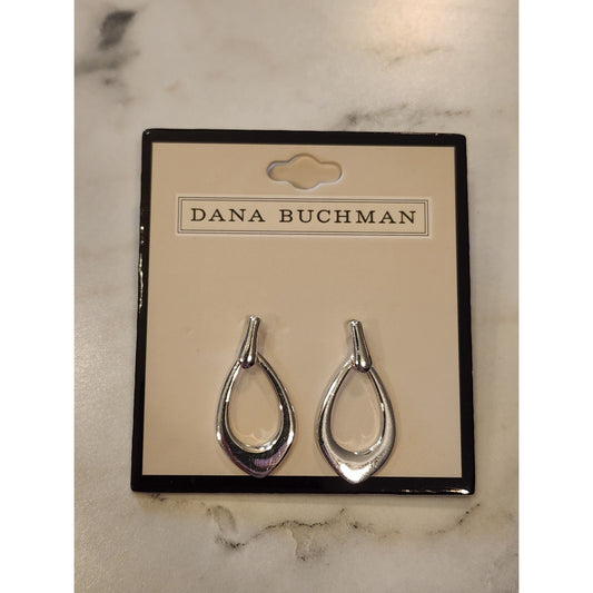 Dana Buchman Silver-Tone Teardrop Earrings Lightweight Elegant Style