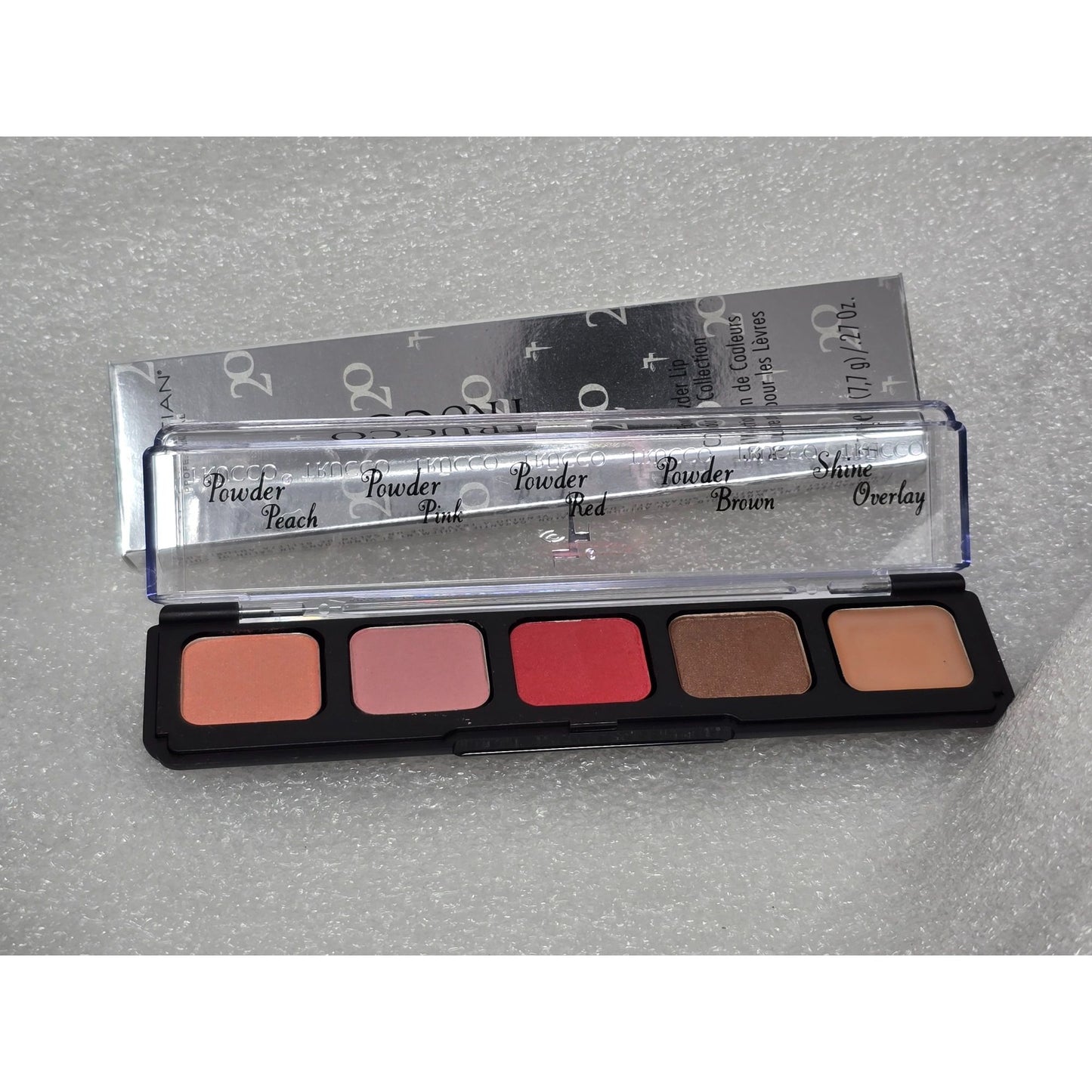 Sebastian Trucco Powder Lip Colour Collection Palette Peach Pink Red Brown Shine