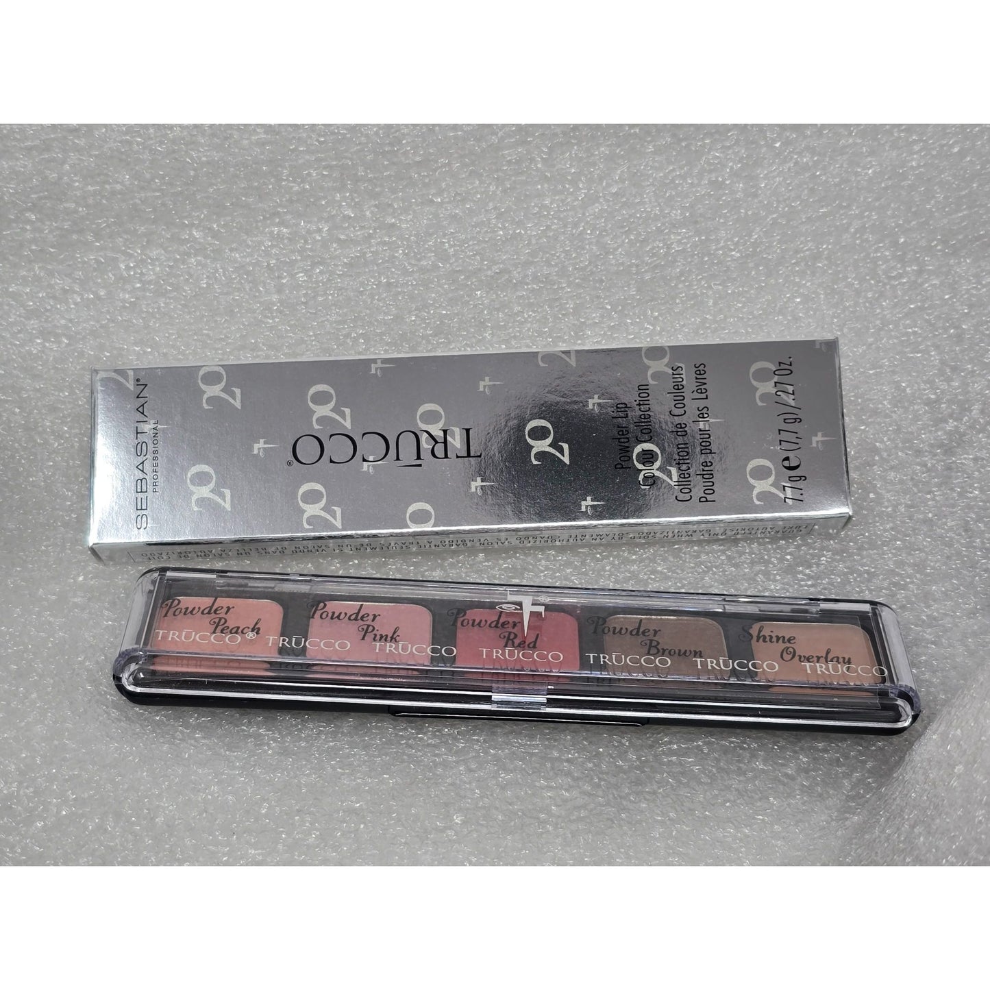 Sebastian Trucco Powder Lip Colour Collection Palette Peach Pink Red Brown Shine