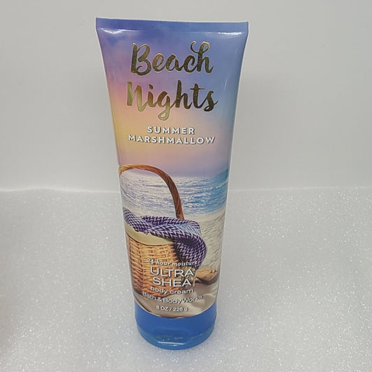 Bath & Body Works Beach Nights Summer Marshmallow Body Cream 8 oz