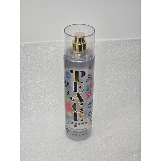 Bath & Body Works Peace Iced Raspberry Bellini Fine Fragrance Mist 8 Fl Oz