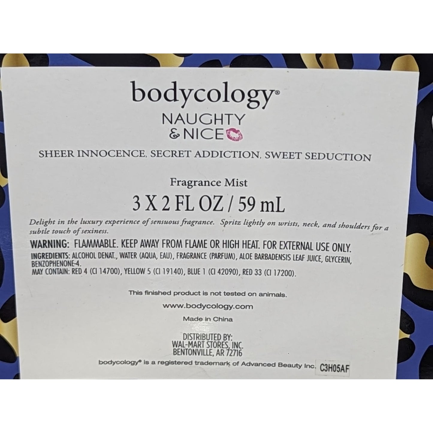 Bodycology Naughty & Nice Fragrance Mist Gift Set Travel Size