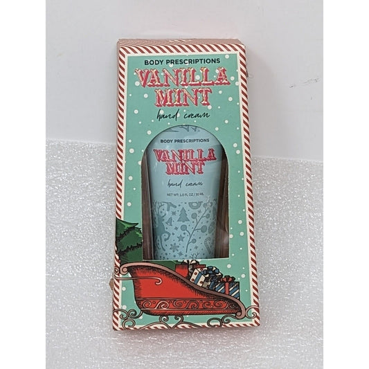 Body Prescriptions Hand Cream Vanilla Mint 1 oz Travel Size