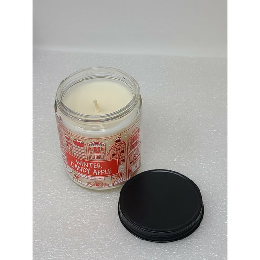 Bath & Body Works WINTER CANDY APPLE 1-Wick Scented Candle 7 Oz Glass Jar W/Lid