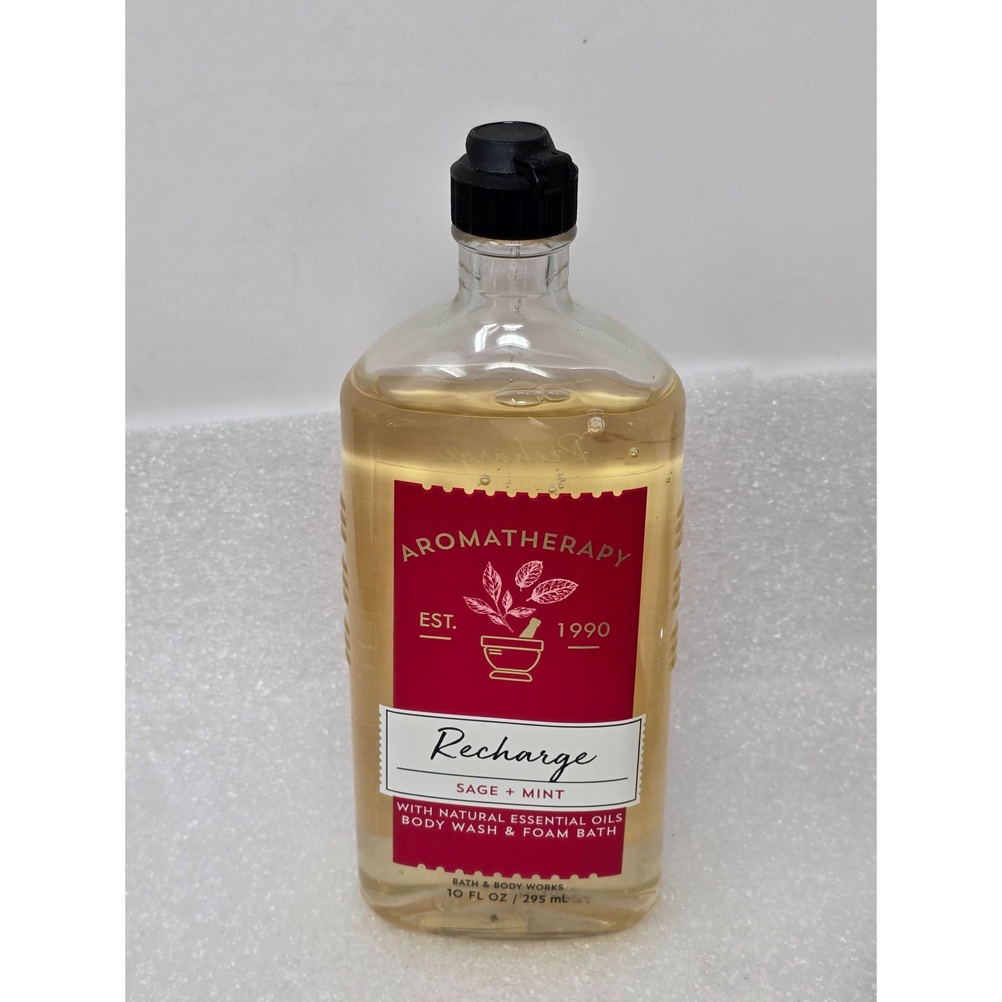 Bath & Body Works Aromatherapy Recharge Sage + Mint Body Wash & Foam Bath 10 Oz