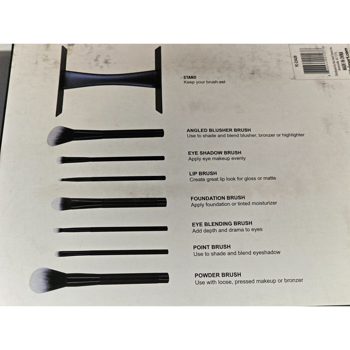 Magic Magnet 7-Piece Makeup Brush Set With Stand For Face & Eyes