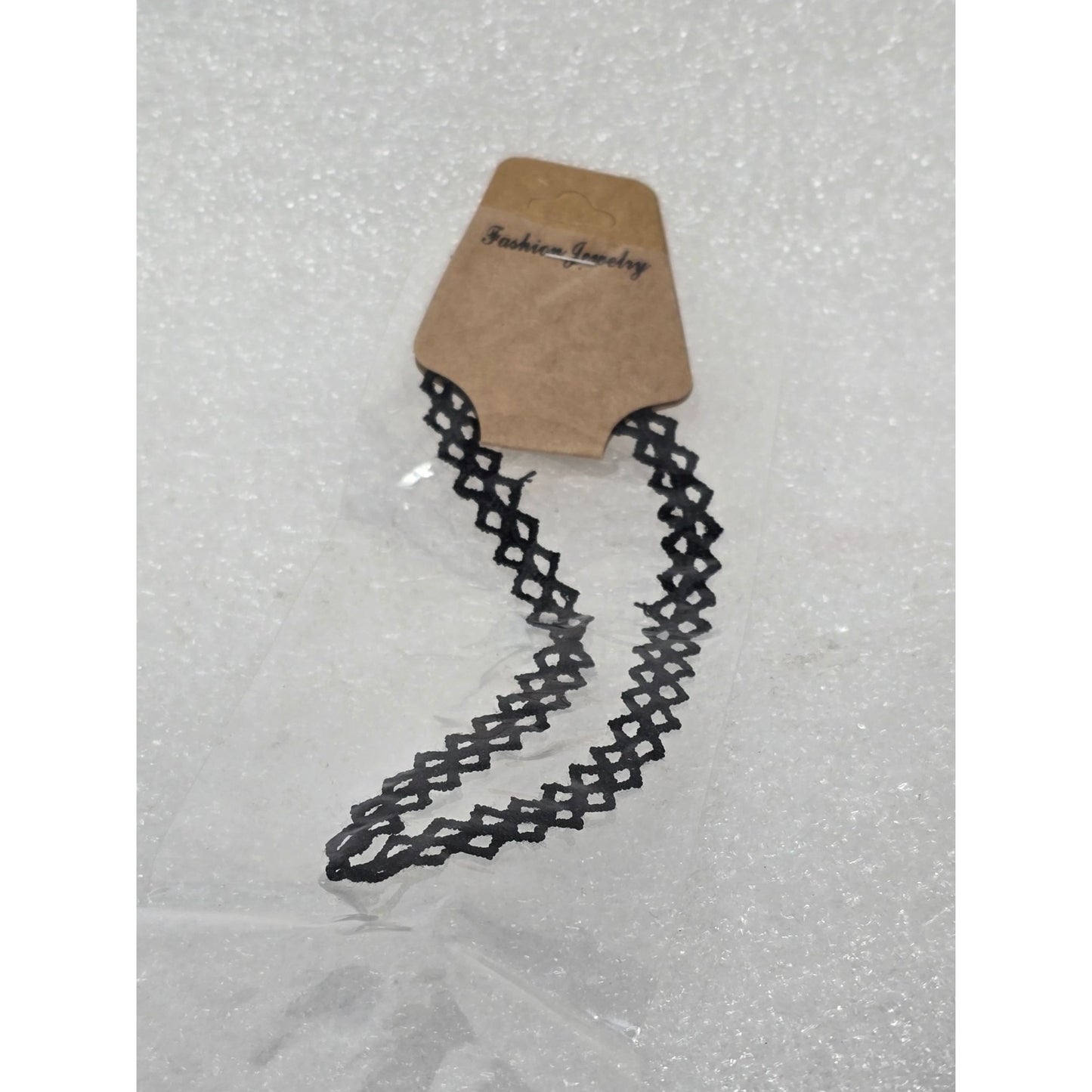 Fashion Jewelry Black Geometric Pattern Gothic Choker Necklace