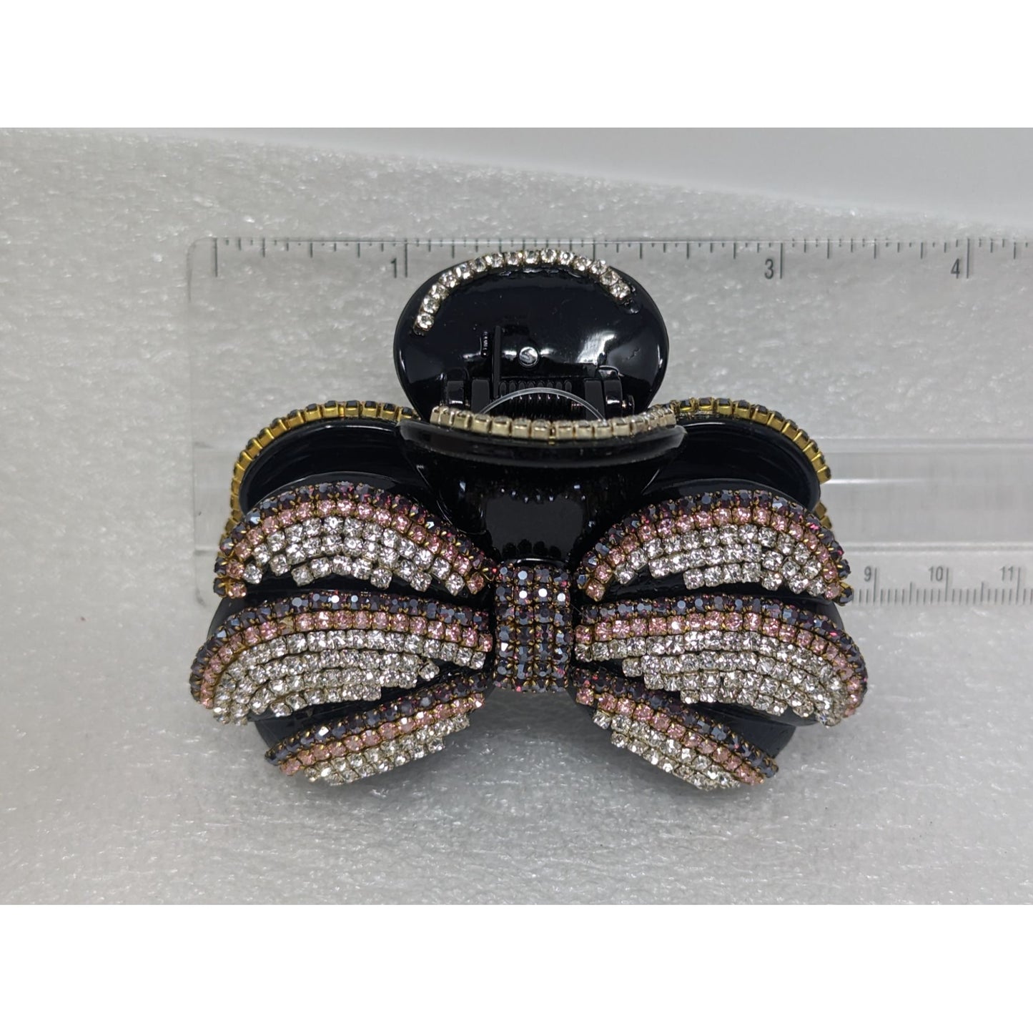 Rhinestone Bow Hair Claw Clip