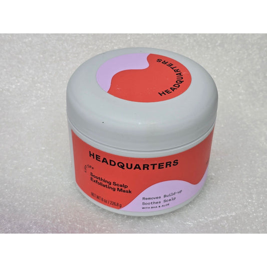 Headquarters Soothing Scalp Exfoliating Mask 8oz Removes Build-Up Soothes Scalp