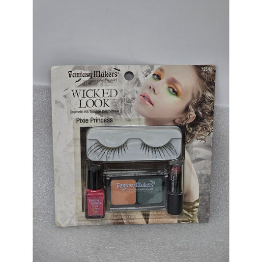 Fantasy Makers Wicked Look Pixie Princess Cosmetic Makeup Kit W/ Glitter Lashes