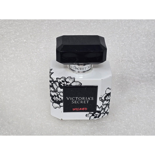 Victoria's Secret Wicked Eau De Parfum Black & White Floral Bottle 1.7 oz