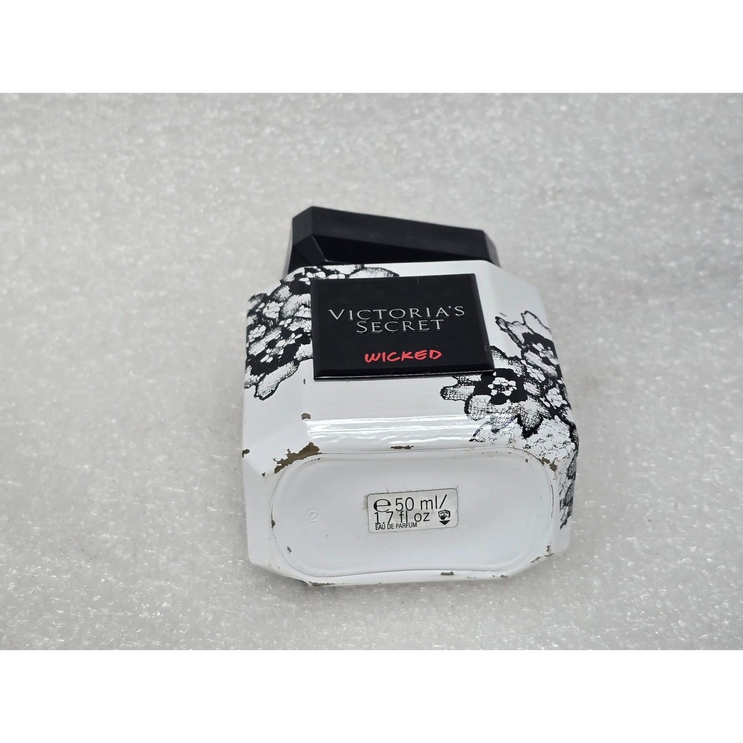 Victoria's Secret Wicked Eau De Parfum Black & White Floral Bottle 1.7 oz
