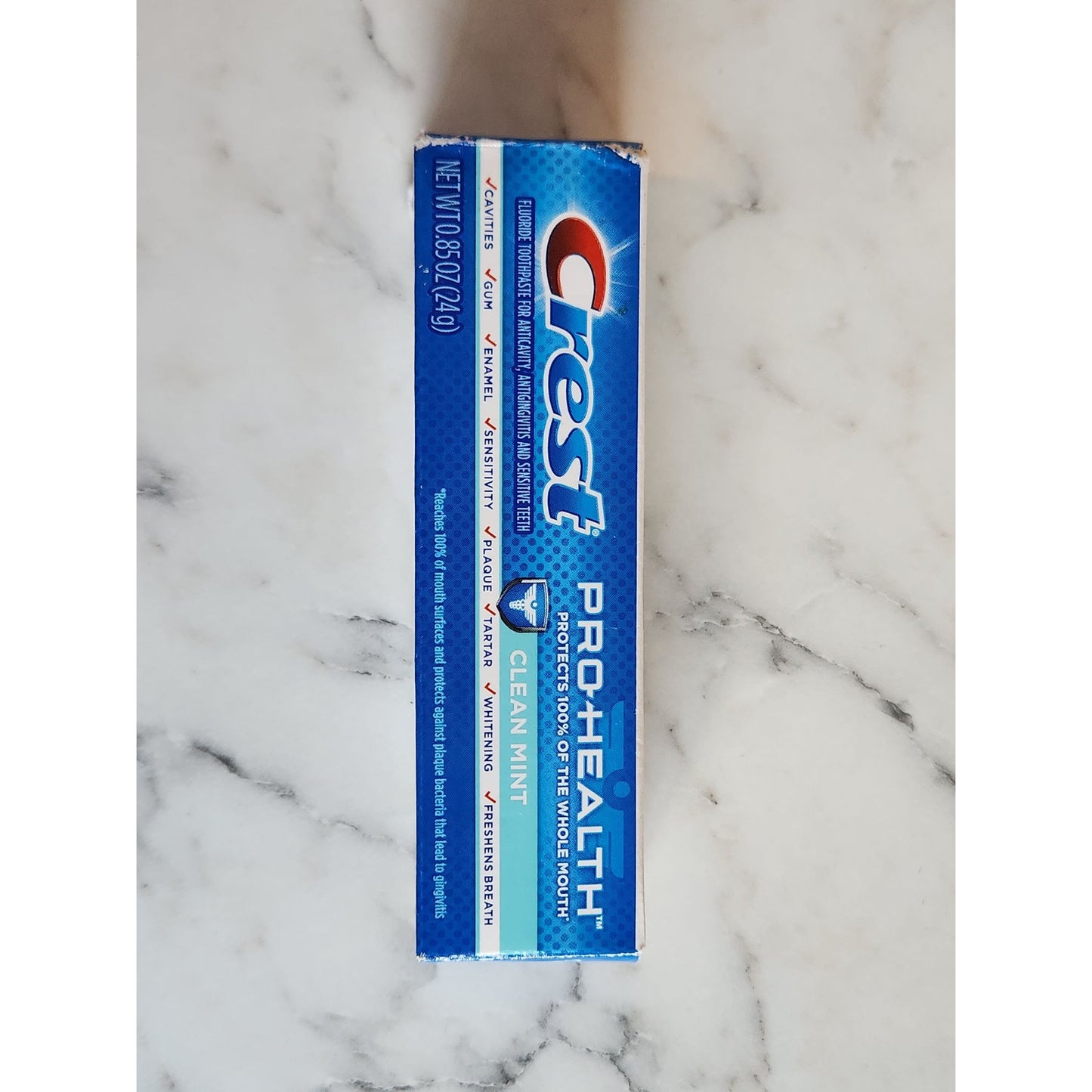 Crest Pro-Health Clean Mint Toothpaste .85 Oz Fluoride Cavity Protection & Whitening