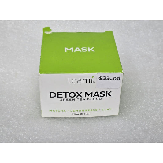 Teami Green Tea Detox Mask 6.5oz Matcha Lemongrass & Clay For Deep Cleansing