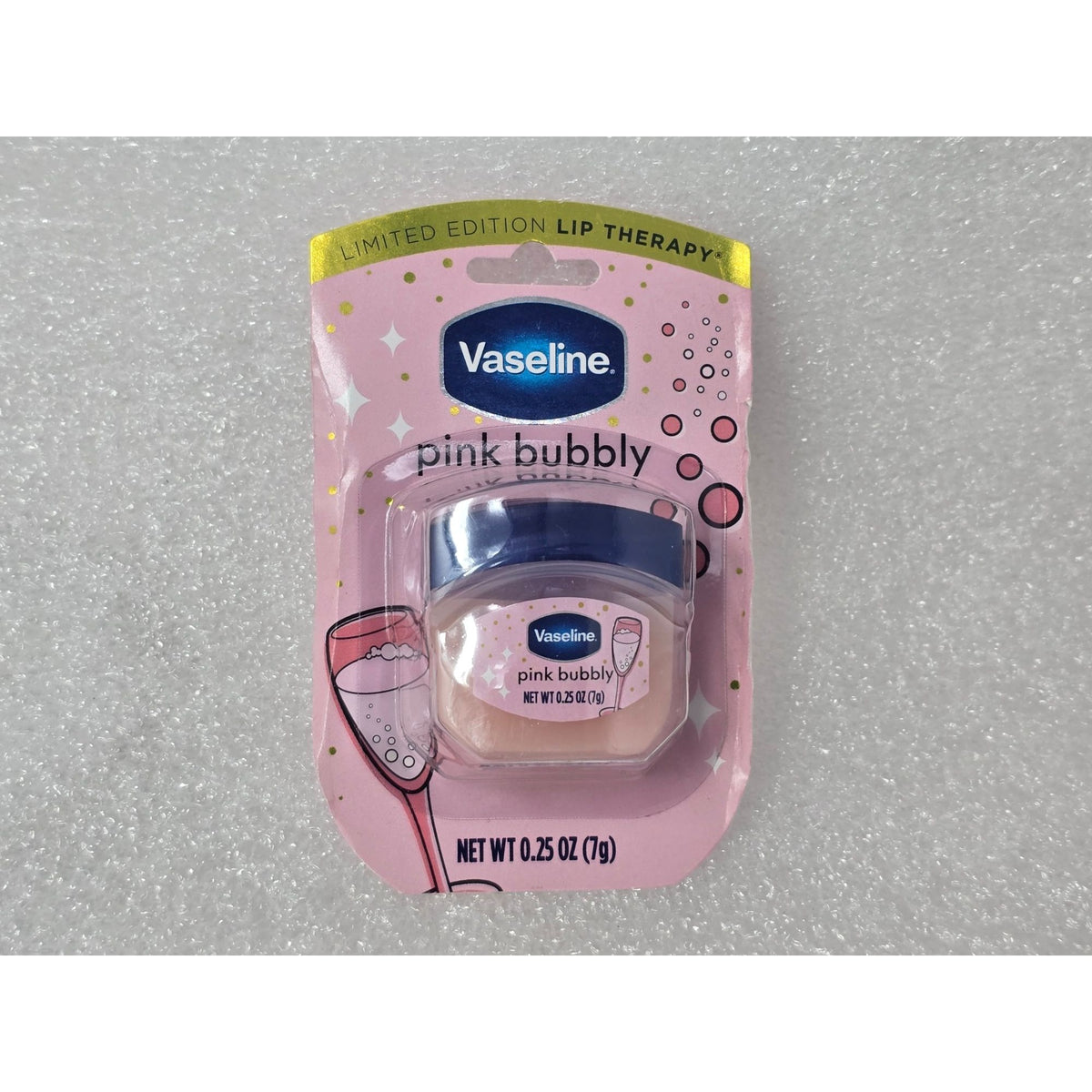 Vaseline Lip Therapy Pink Bubbly Limited Edition 0.25 Oz Hydrating Balm