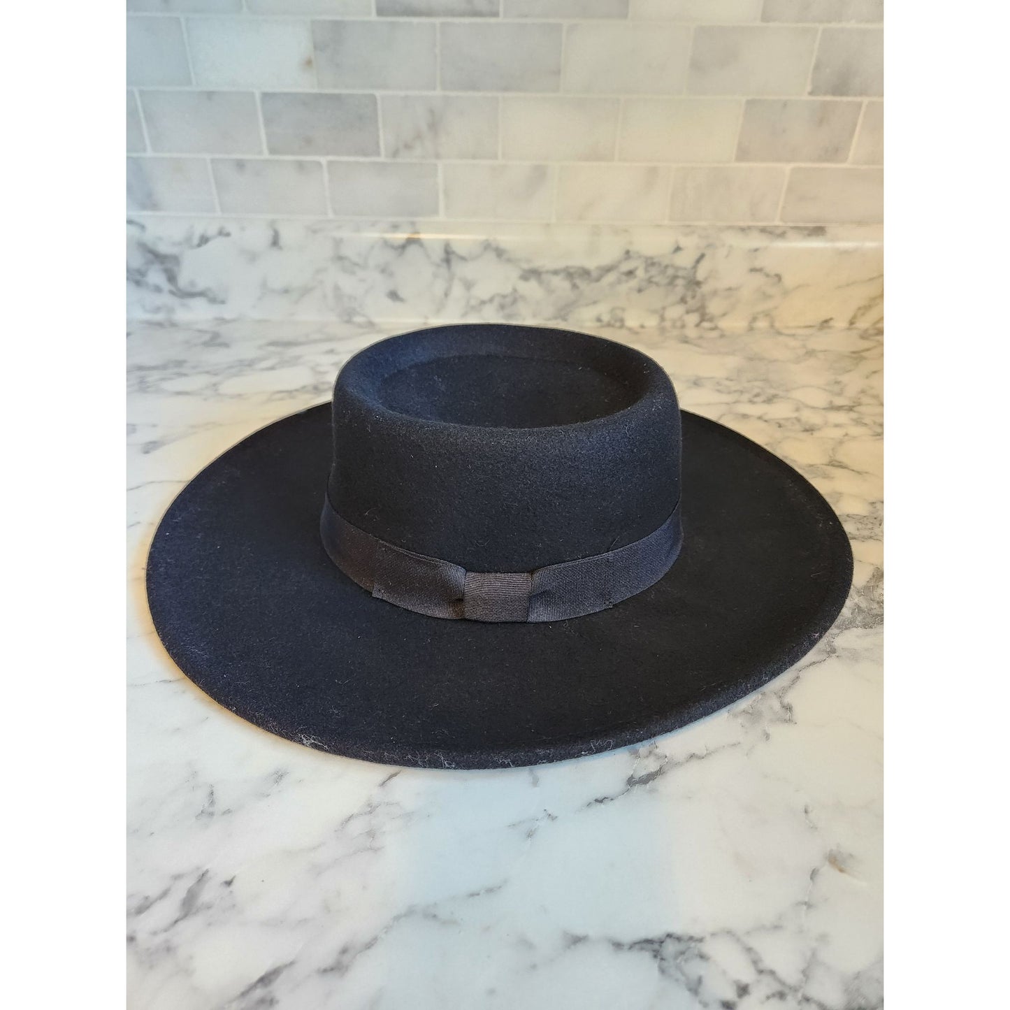 Wide Brim Black Wool Cowboy Hat By World Market