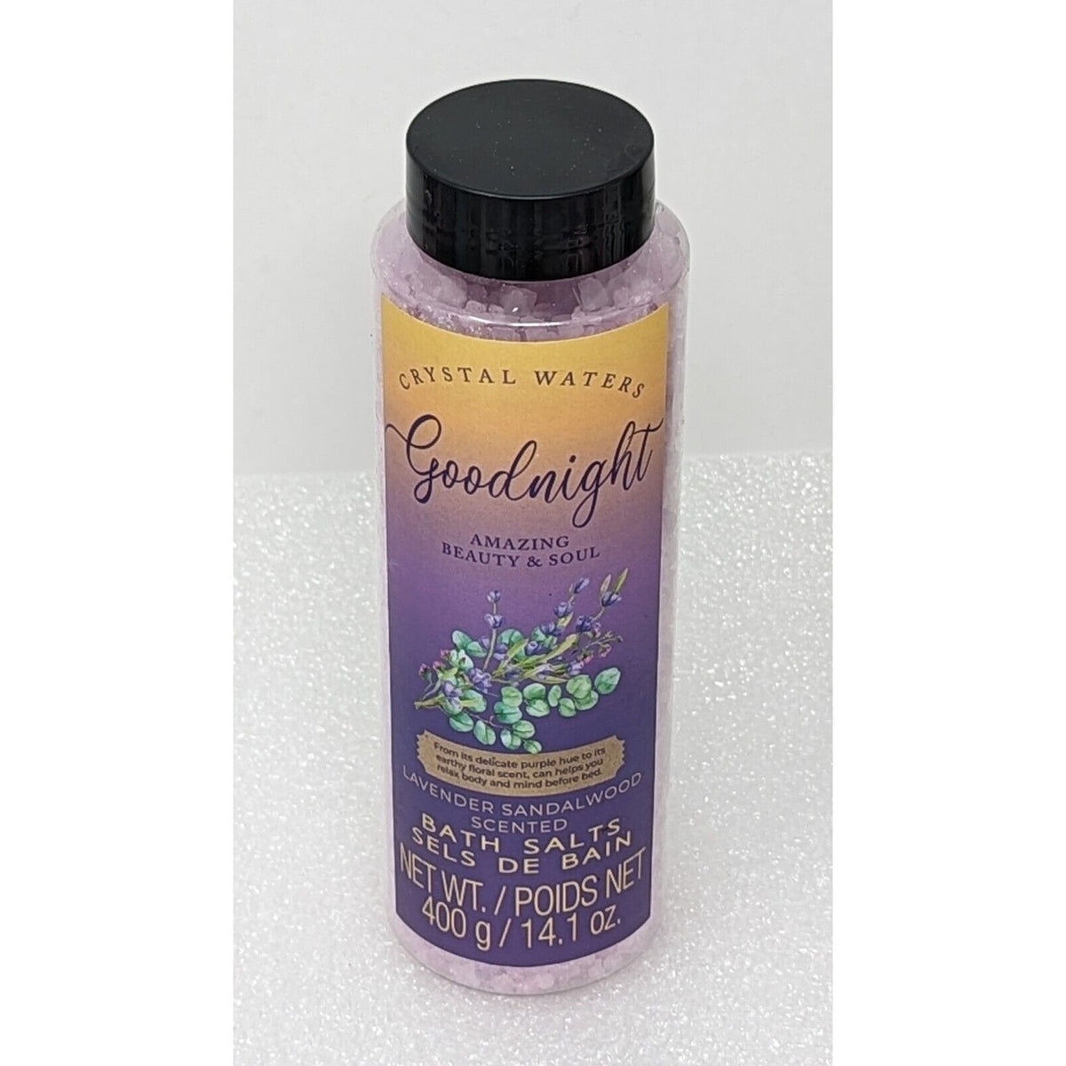 Crystal Waters Aromatherapy Goodnight Lavender Sandalwood Scented Bath Salts