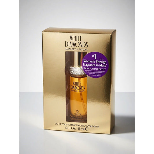White Diamonds Elizabeth Taylor Eau De Toilette Perfume Spray 0.5 FL OZ Gift