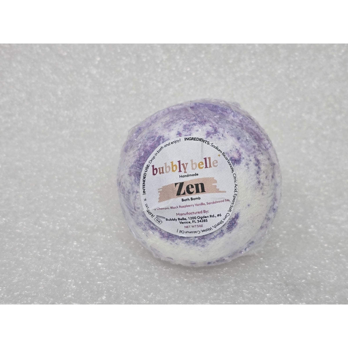 Bubbly Belle Handmade Zen Bath Bomb Relaxing Fragrance Aromatherapy 5 Oz