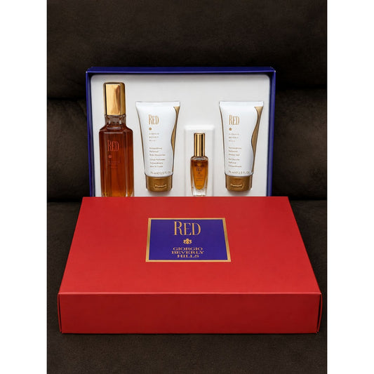 Giorgio Beverly Hills Red Gift Set Perfume Body Lotion & Shower Gel Vintage