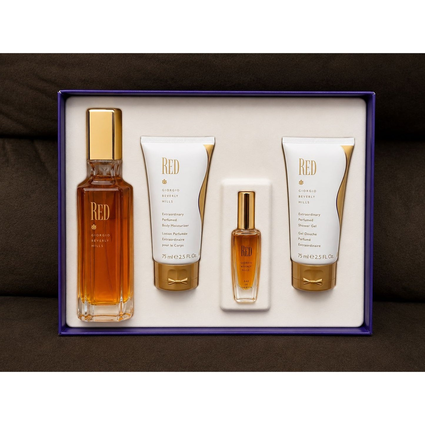 Giorgio Beverly Hills Red Gift Set Perfume Body Lotion & Shower Gel Vintage