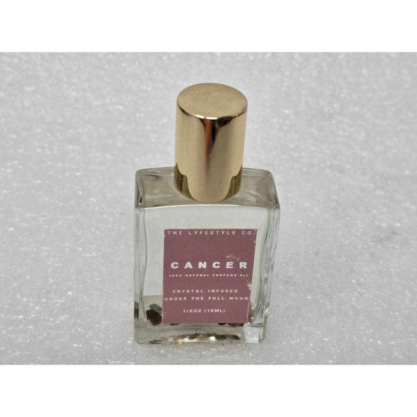 The Lifestyle Co Cancer Crystal Infused Natural Perfume 1/2 Oz