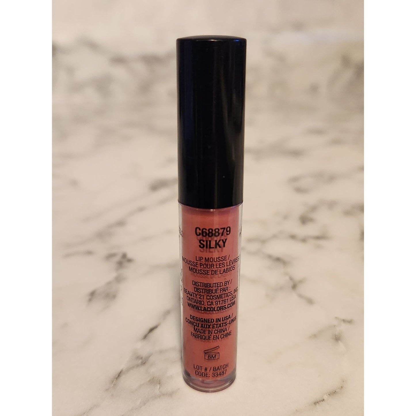 L.A. Colors Velvet Lip Mousse Silky Long-Lasting Pink Nude Shade