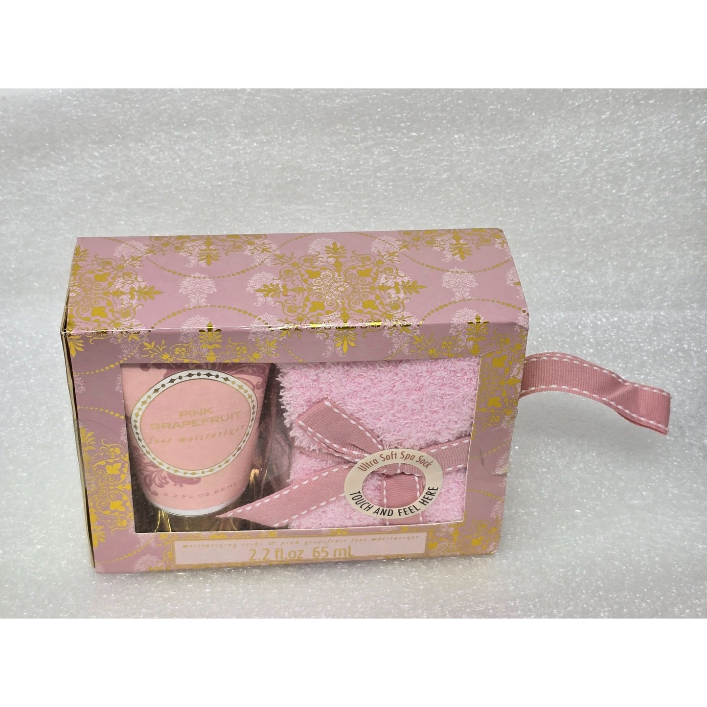 B.A.G. Pink Grapefruit Foot Moisturizer & Ultra Soft Spa Sock Gift Set