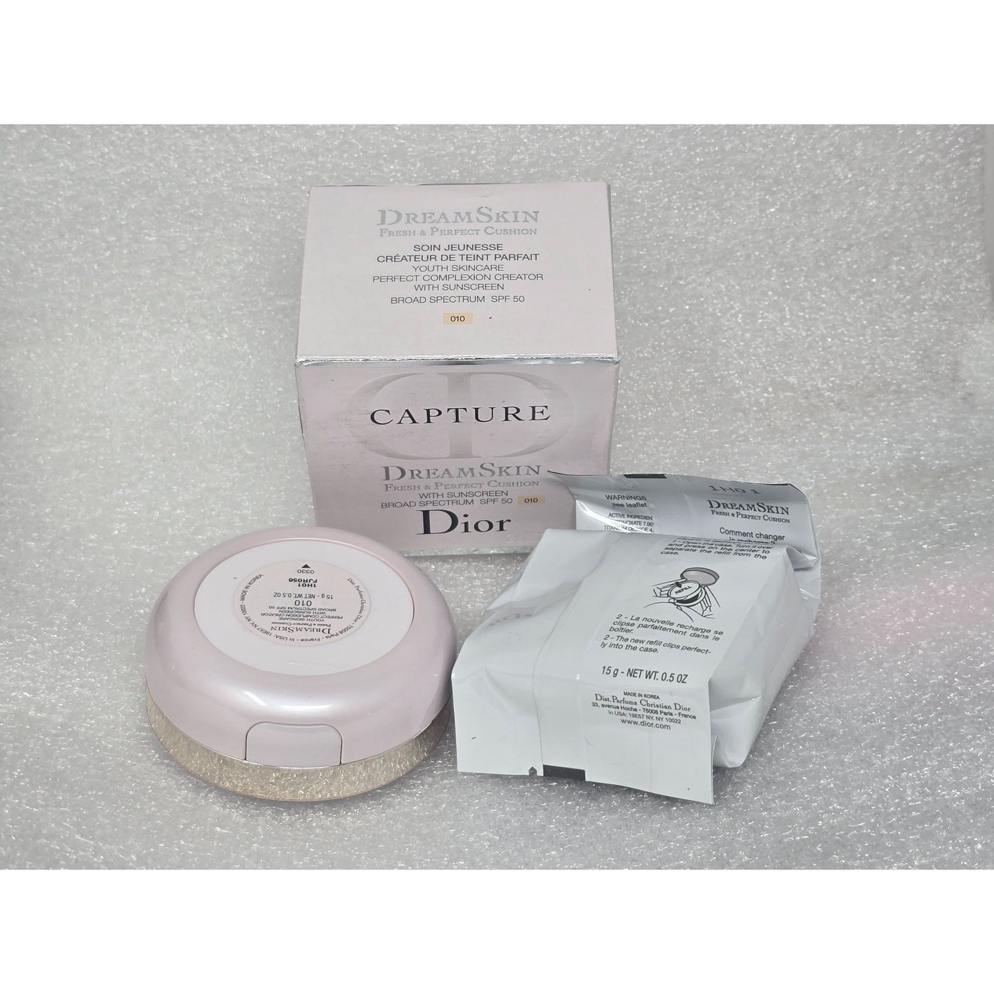 Dior Capture Dreamskin Fresh & Perfect Cushion 15g X 2 Youth Skincare Shade 010