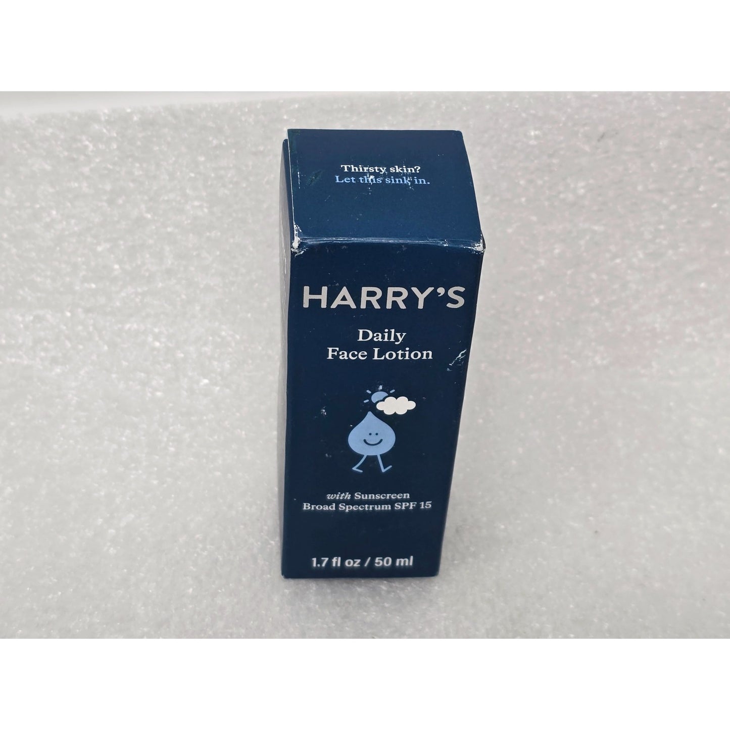 Harrys Daily Face Lotion Sunscreen SPF 15 1.7 Oz Hydrating Non-Greasy Formula