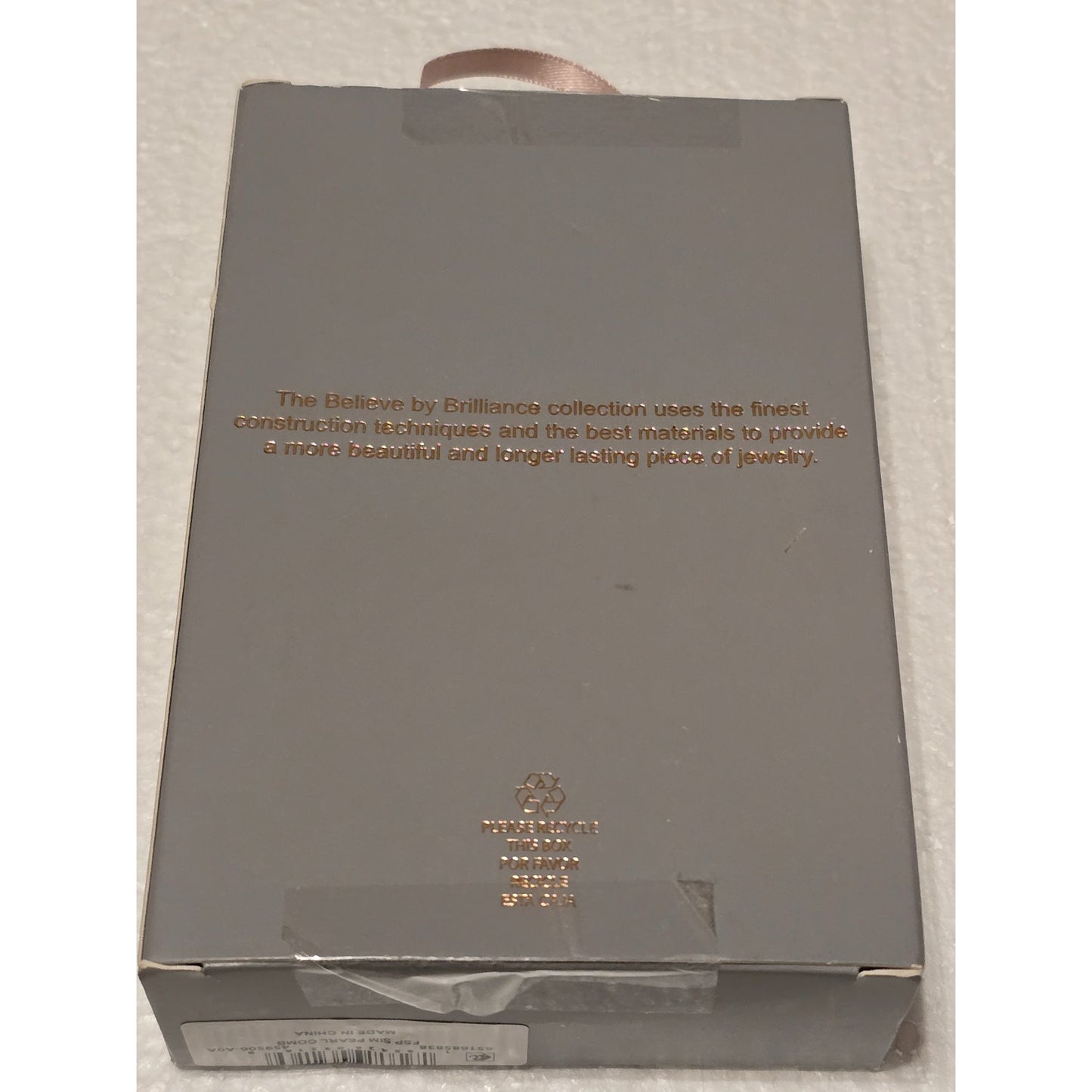 Fine Silver Plated Hair Comb With Simulated Pearls & Cubic Zirconia By Brilliance