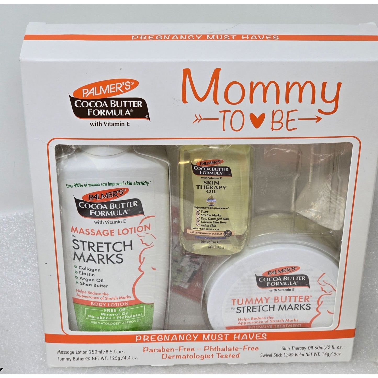 Palmers Cocoa Butter Mommy-To-Be Stretch Marks Kit Skin Oil Lotion Tummy Butter