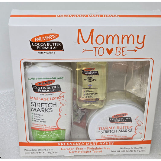 Palmers Cocoa Butter Mommy-To-Be Stretch Marks Kit Skin Oil Lotion Tummy Butter