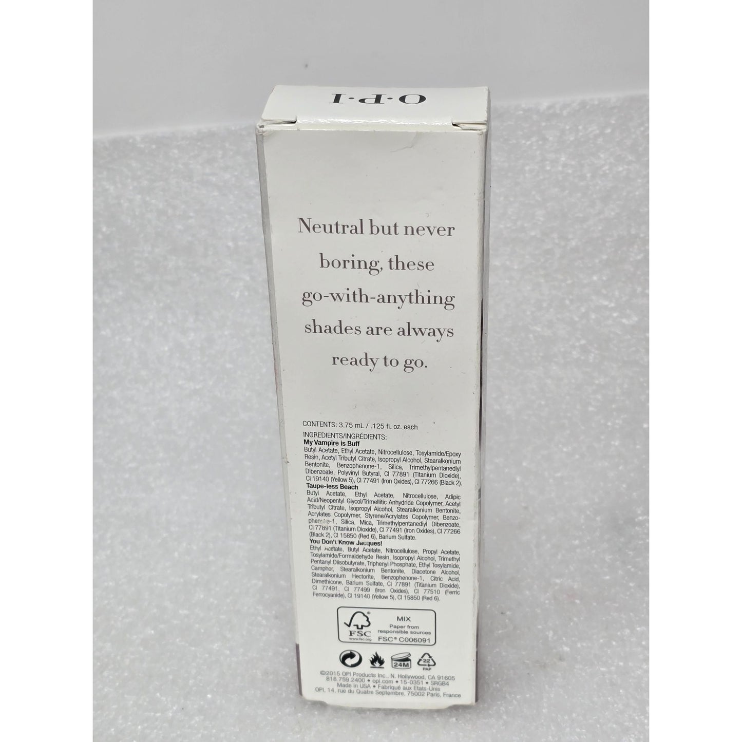 OPI Nail Lacquer Polish Set In The Buff My Vampire is Buff You Don't Know Jacque